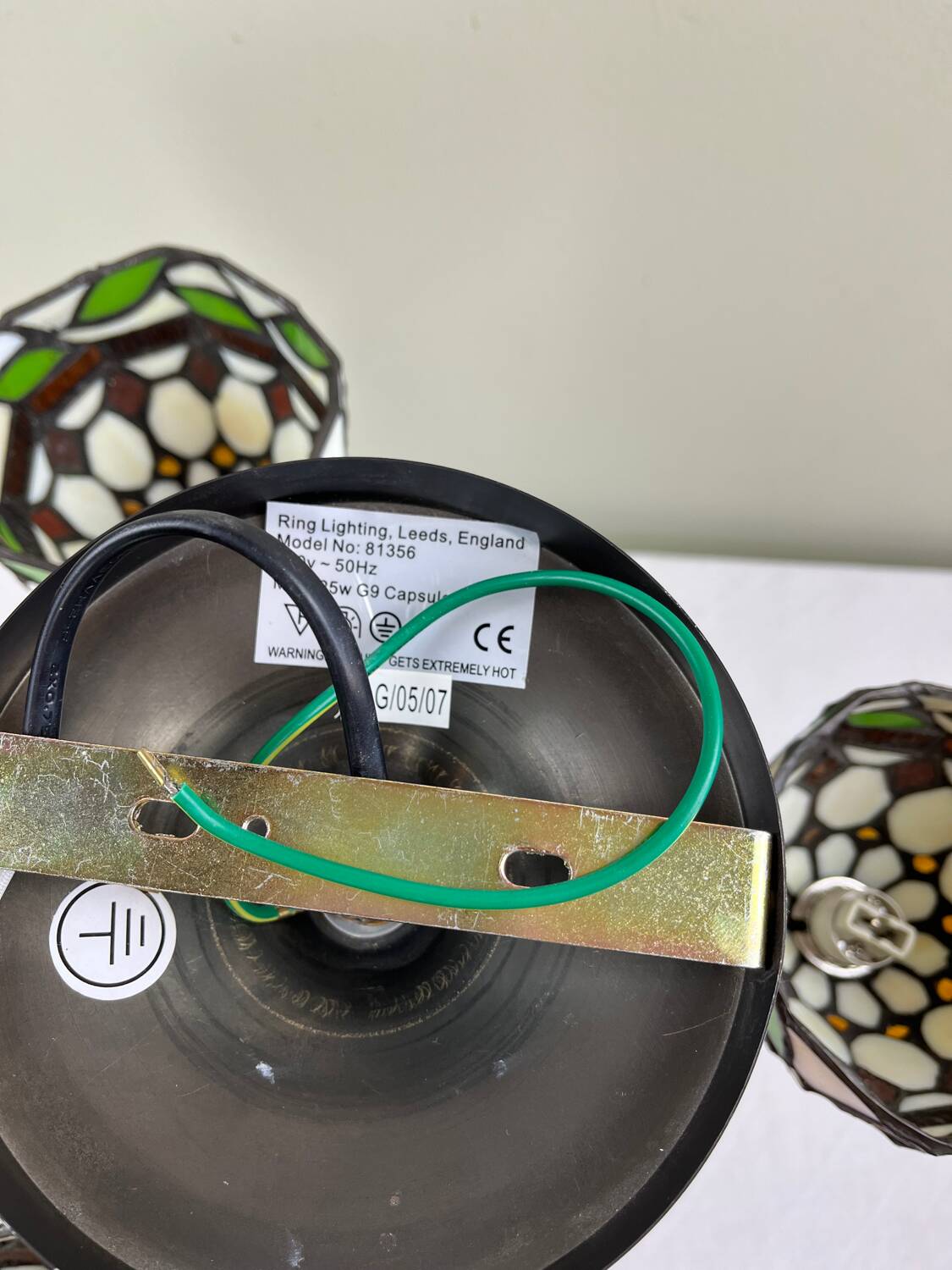 Lustre pâte de verre