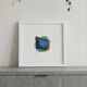 Original Abstract Drawing Framed 33x33 cm