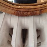 Vintage bamboo and rattan mirror