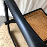 Set of 4 folding chairs caned