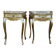 Pairs of Florentine bedside tables in gilded wood.