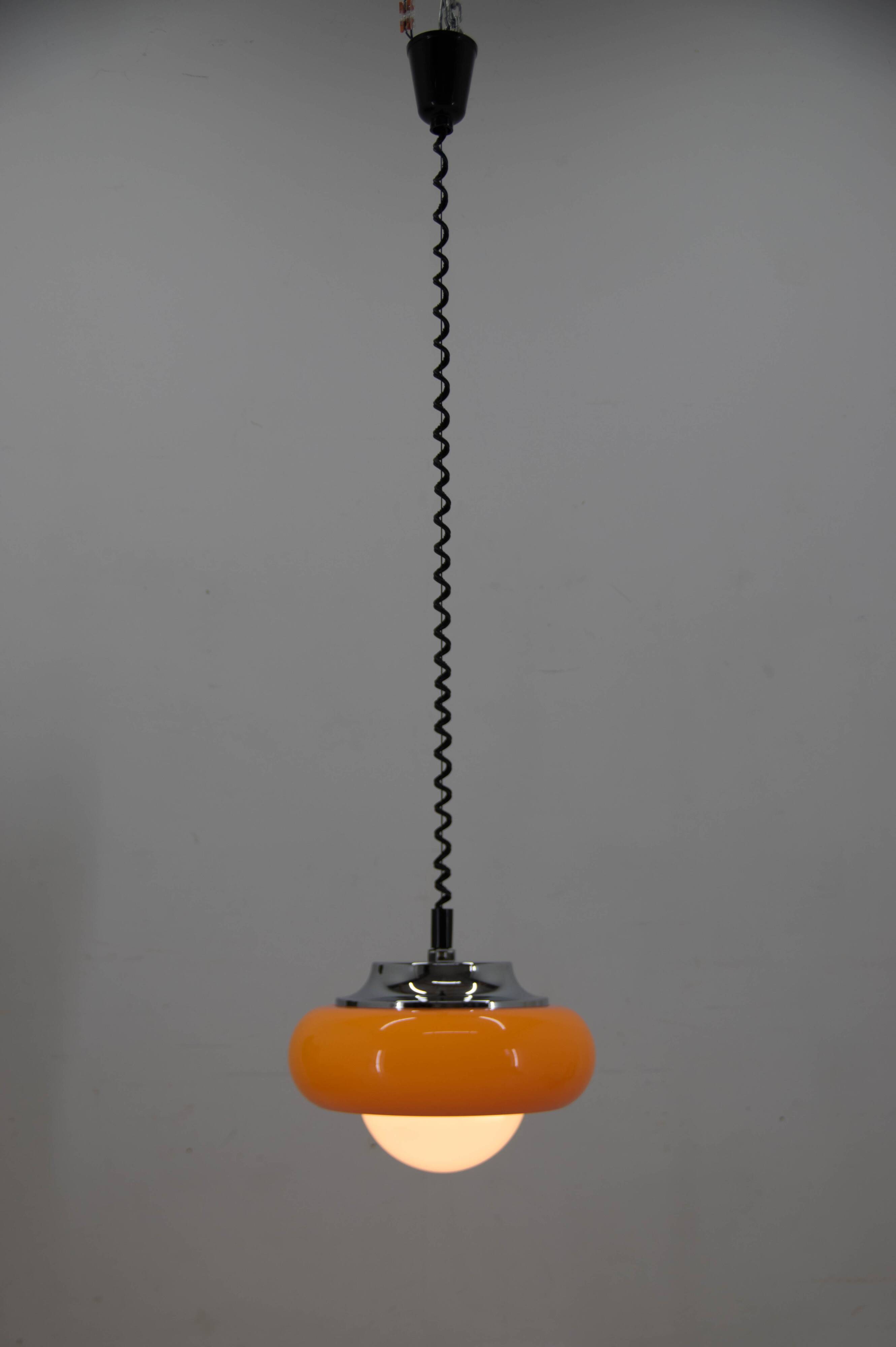 Mid Century Adjustable Pendant Meblo, Harvey Guzzini, Italy, 1970s