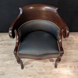Empire period mahogany cross-back armchair