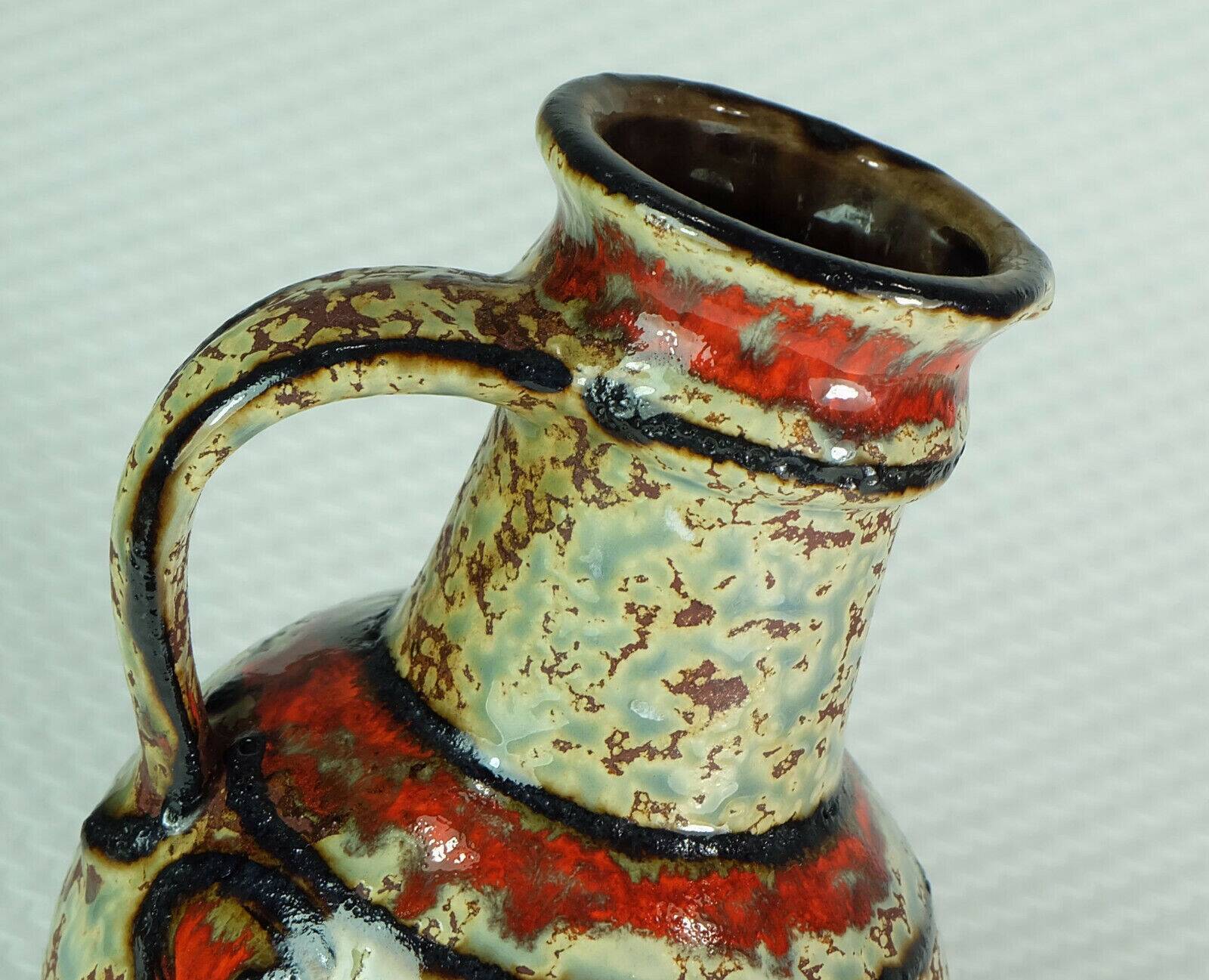 1960's vase u-keramik model 1809/18 exceptional glaze and colors