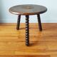 Brutalist tripod coffee table 1950