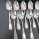 Box of 12 silver-plated metal teaspoons SFAM - Art Nouveau design (14.5)