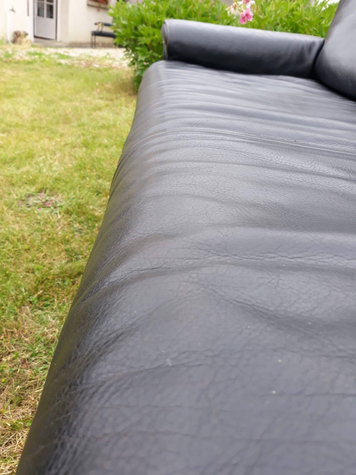 Leather sofa Tito Agnoli for Matteo Grassi