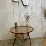 Vintage rattan coffee table