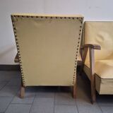Paire de fauteuils vintage 1950 pieds compas