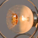 Mazzega Space Age Murano glass chrome plated chandelier, Italy 1970s