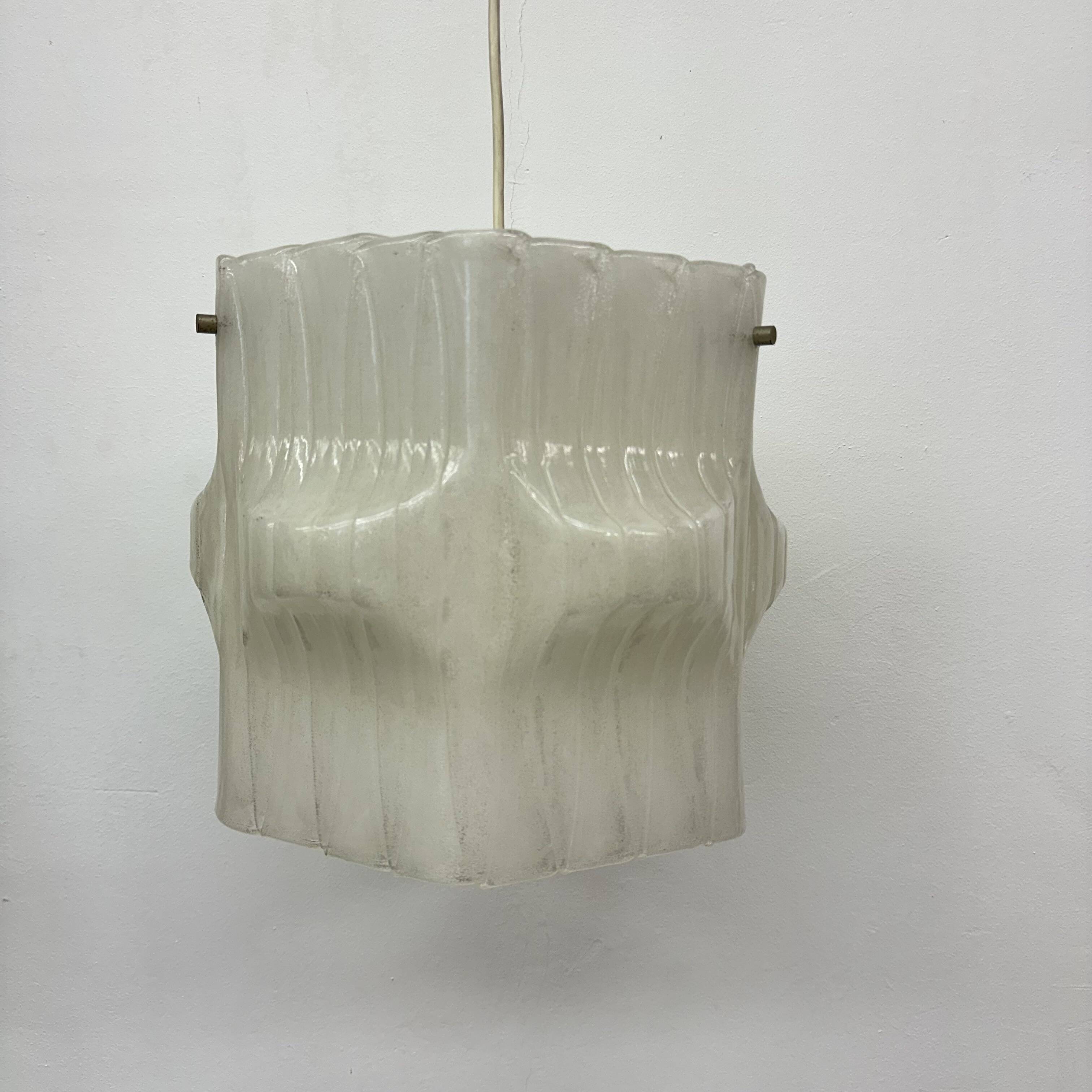 Mid-Century ice lucite pendant lamp , 1970s
