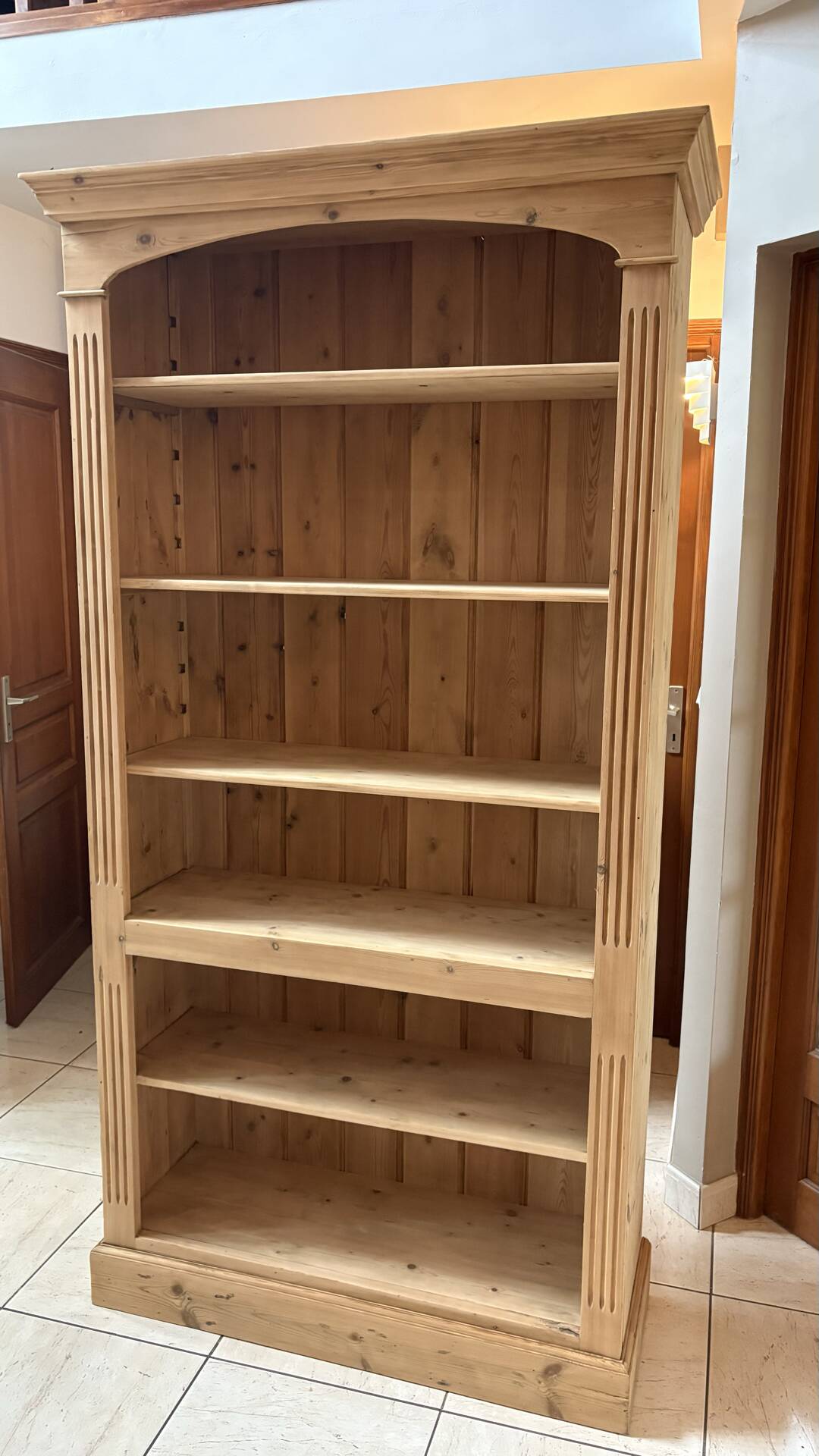 Antique library in solid pine