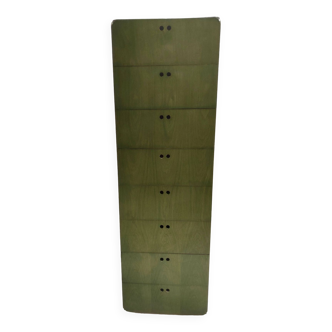 Postmodern green birch chest of drawers by derk van de vries for maisa
