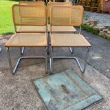 4 chaises italiennes du milieu du siècle Marcel Breuer B32 Cesca, années 70