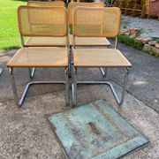 4 chaises italiennes du milieu du siècle Marcel Breuer B32 Cesca, années 70
