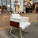Fauteuil en cuir 80s