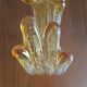 Amber bubble glass sculpture