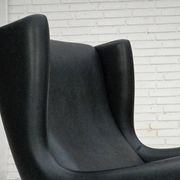 Années 1960, design danois par Illum Wikkelsø, fauteuil, modèle 110, cuir, teck.
