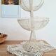 White metal fruit basket - old display