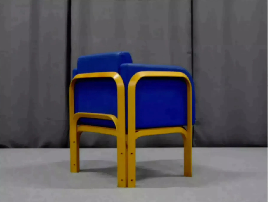 Pair of leather armchairs 1970