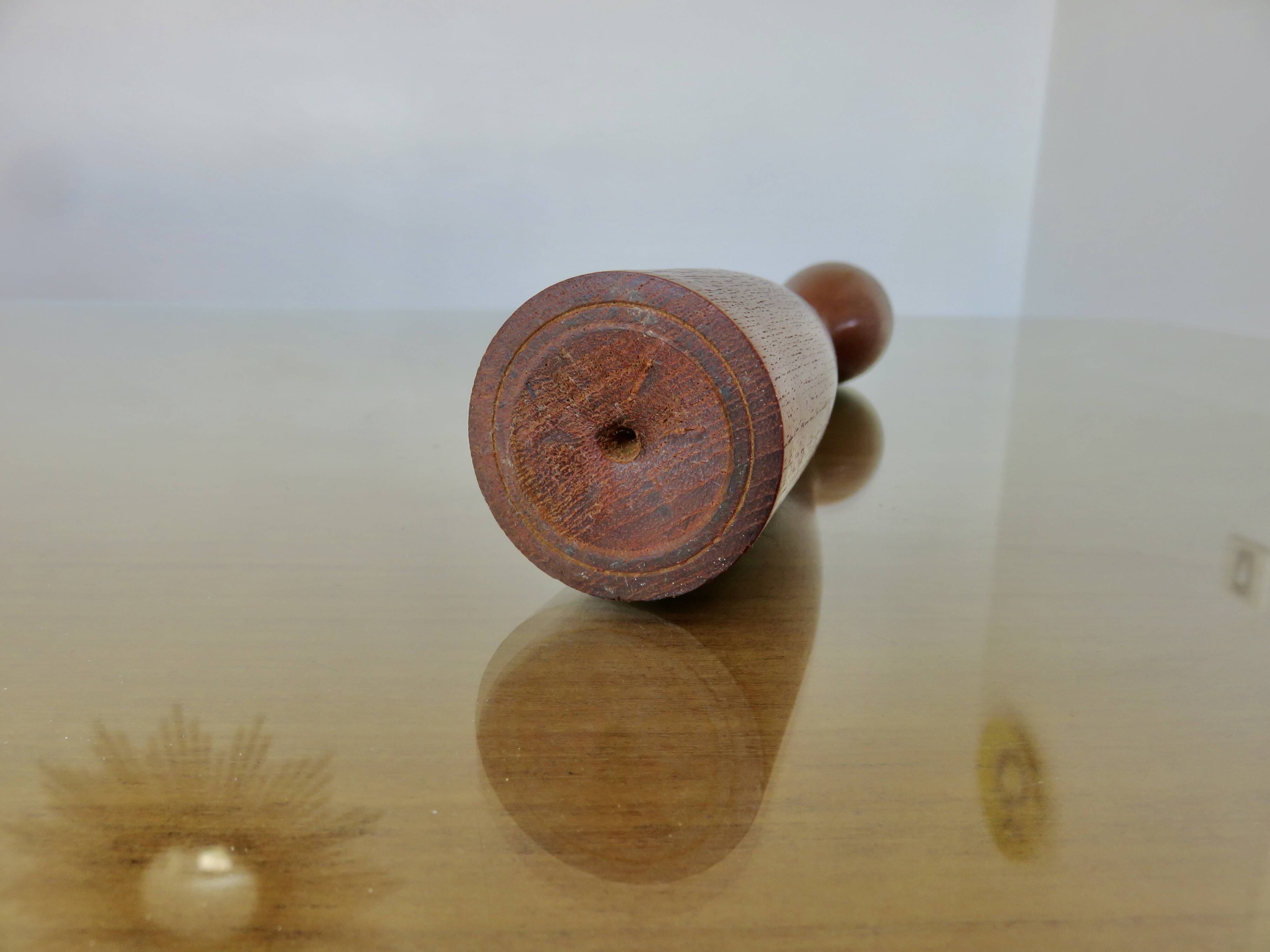 Scandinavian teak candle holder, 60s-70s, Denmark