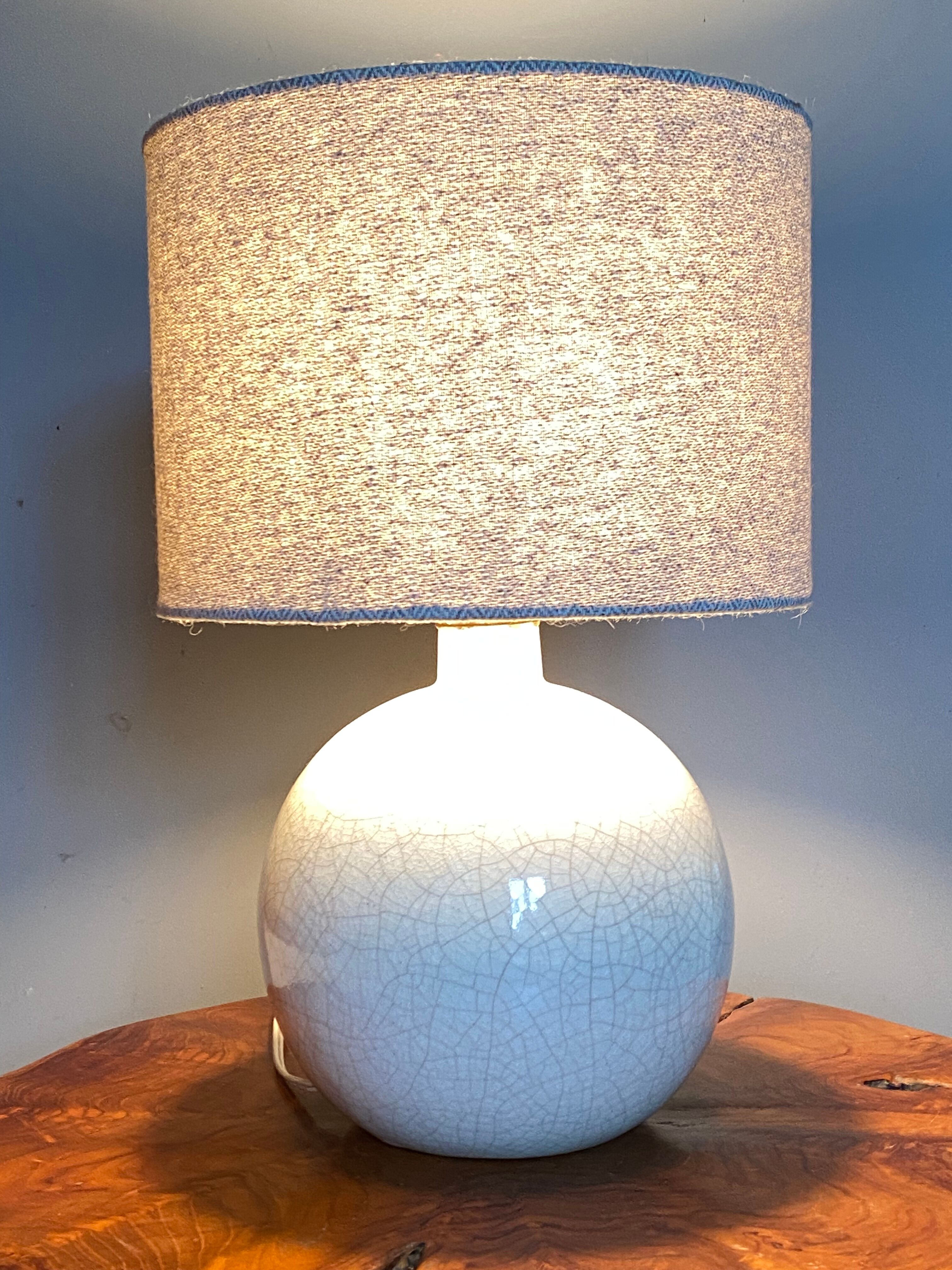 Cracked ceramic ball lamp art deco 1930