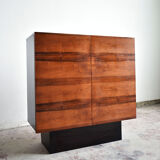 Minimalist rosewood sideboard, mid century modern, Germany 1960s 1970s