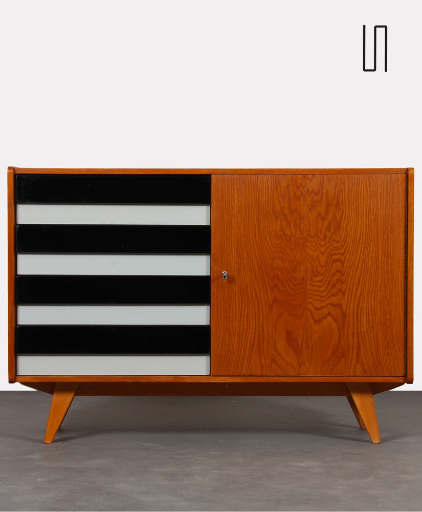Oak chest of drawers by Jiri Jiroutek, model U458, 1960s