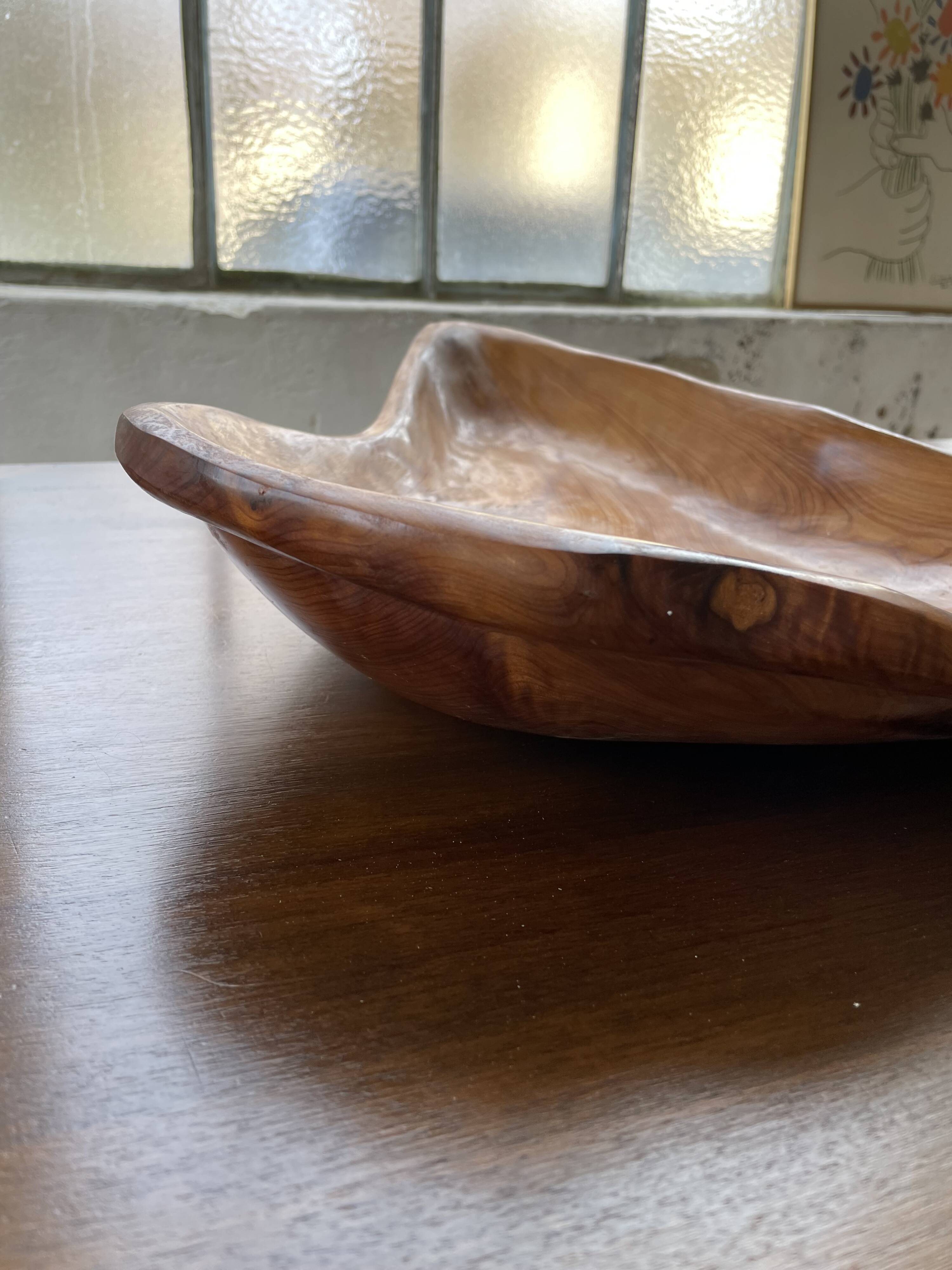 XL thuja root wooden dish