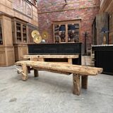 Old 19th century workbench transformed into a bench