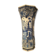 Umbrella holder vase earthenware Desvres nineteenth decoration Far East Pagoda 62.5 cm