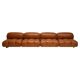 Camaleonda Lounge Sofa in Cognac Leather by Mario Bellini for B&B Italia, 1973, Set of 4