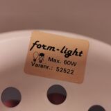Classic small Danish hanging lamp, produced by Form-Light in the 1980s. Light purple color