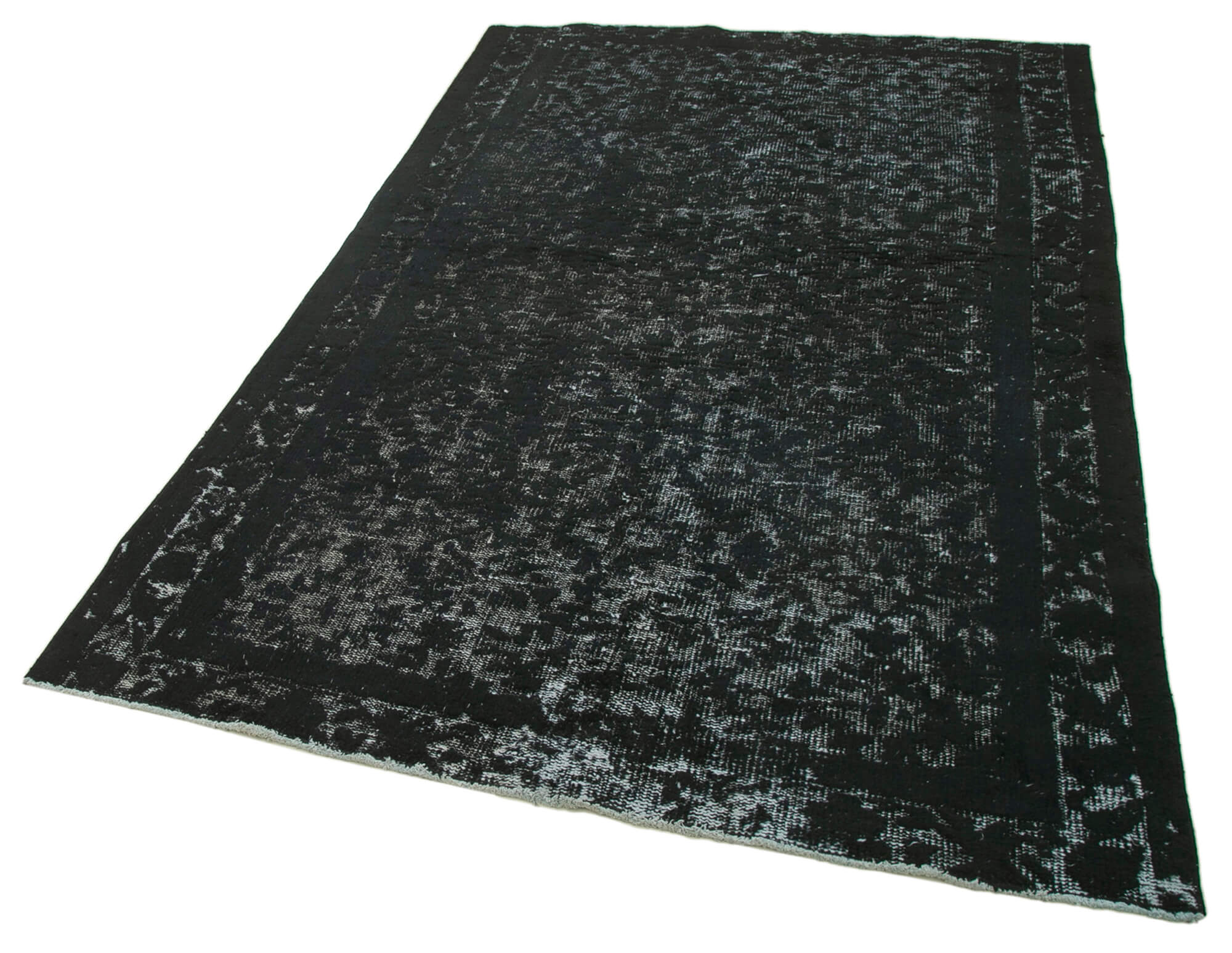 Handmade Vintage Turkish 1980s 160 cm x 250 cm Black Rug
