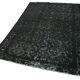 Tapis fait à la main vintage turc 1980s 160 cm x 250 cm tapis noir