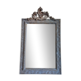Miroir ancien fronton coquille