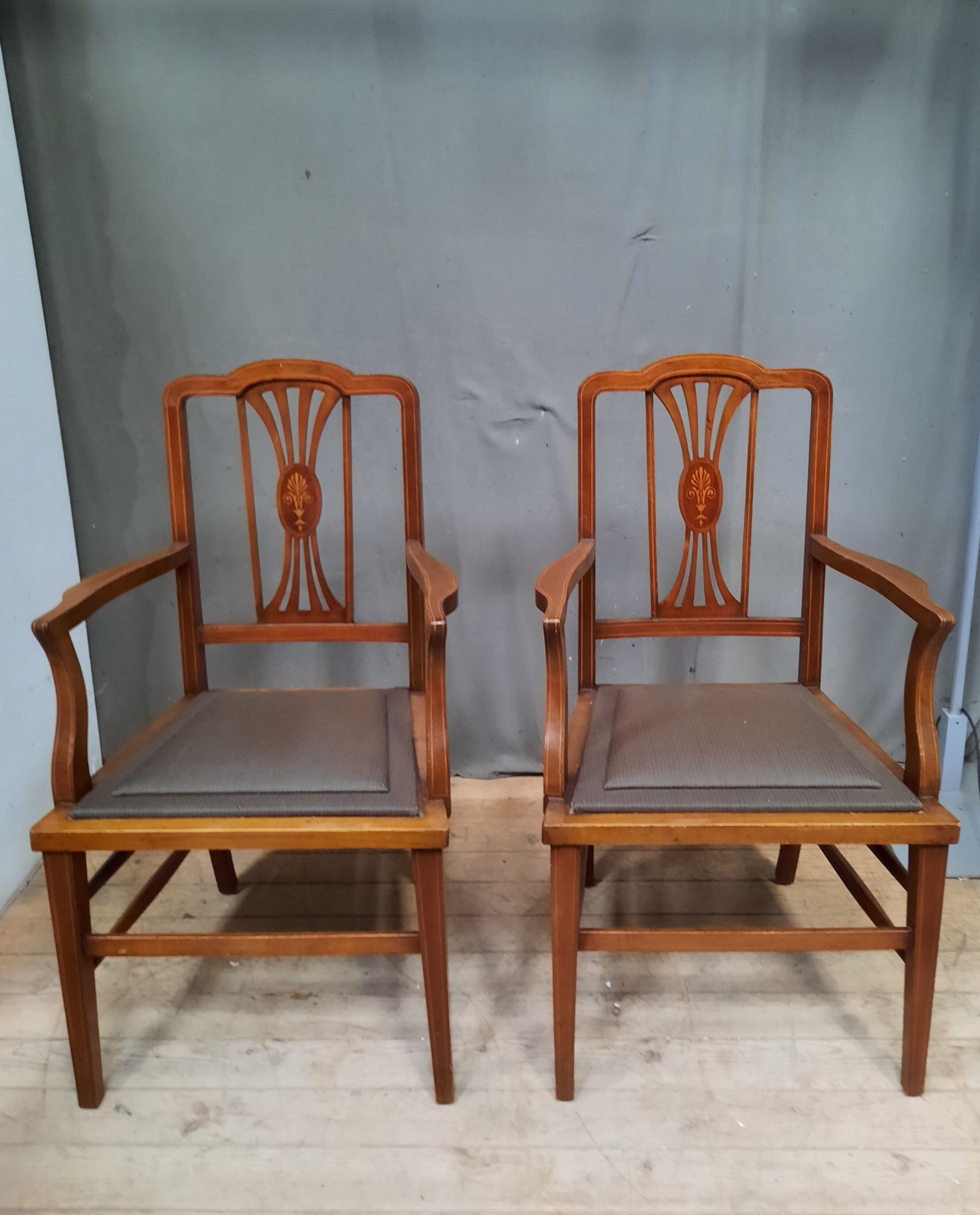 Pair of English armchairs