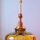 Veb narva suspension in amber glass 70s