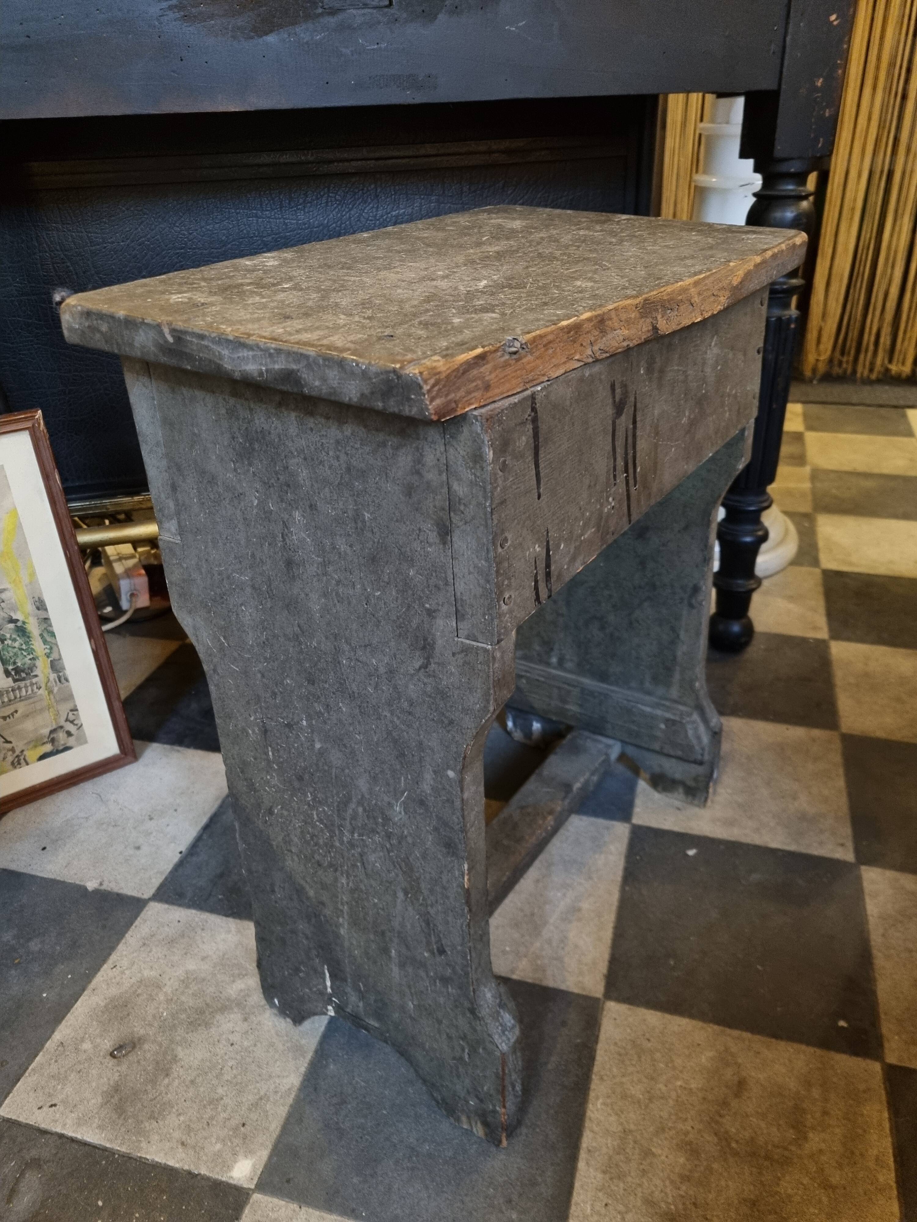 Rustic wooden bedside table