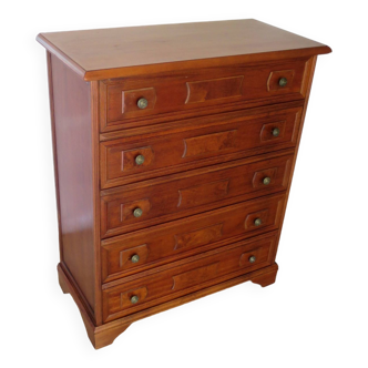Original - Weekly organizer / chest of drawers/chiffonnier 5 drawers - Louis Philippe style - Walnut