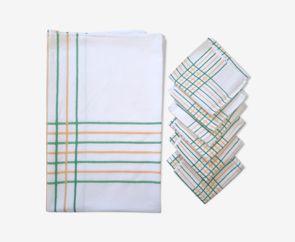 Nappe 140 x 160 et 6 serviettes