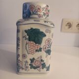 Asian-patterned porcelain candy box