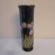 Black ceramic soliflore decorated with tulips - 1960s-1970s