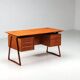 Svend Age Madsen freestanding desk in teak H.P. Hansen Denmark 1960