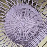 Paire de fauteuil rotin osier 1960