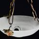 Charming white Art Deco alabaster pendant, 1940s