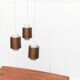 Triple cascade pendant lamp in copper and glass from the modern German space age of the mid-century by Staff, 1960s.