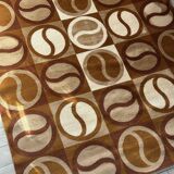 Large geometric rug from the 70s Scandinavian Space Age