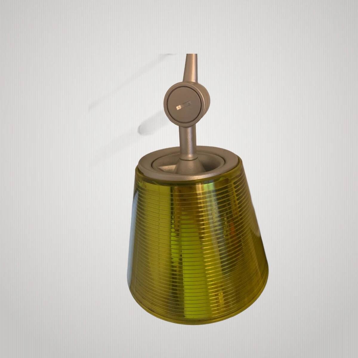 Philippe Starck Archimoon K lamp for Flos 1998 with yellow shade.