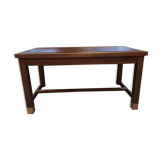 Old chemistry table in slate oak and copper